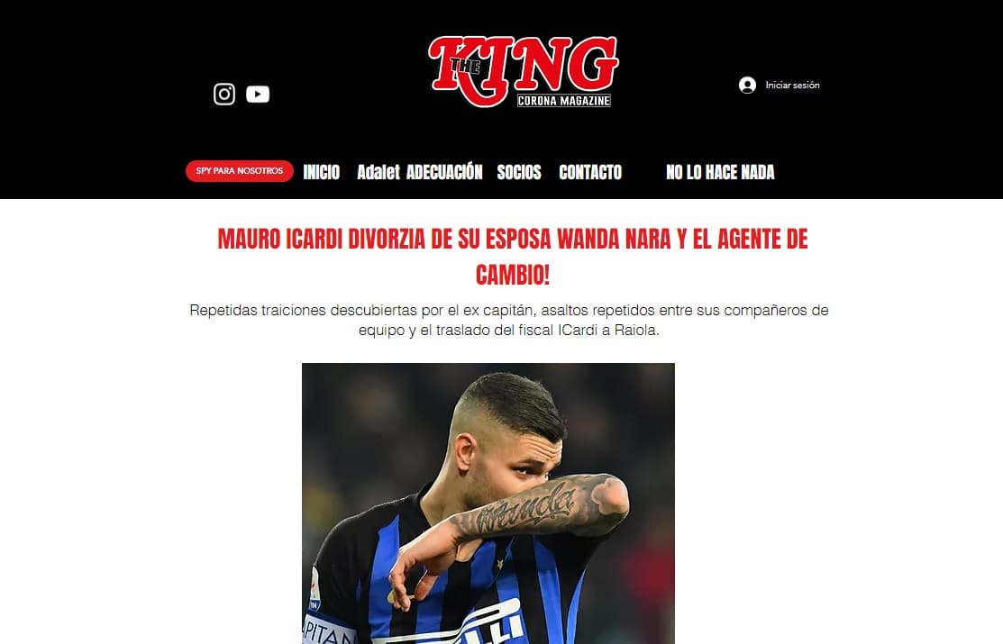 La publicación italiana con los detalles de la infidelidad.