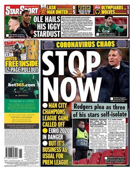 La prensa en el mundo deportivo reacciona ante la inminente crisis que se vive a causa del COVID-19 ¡Así las portadas en los diarios deportivos más importantes!