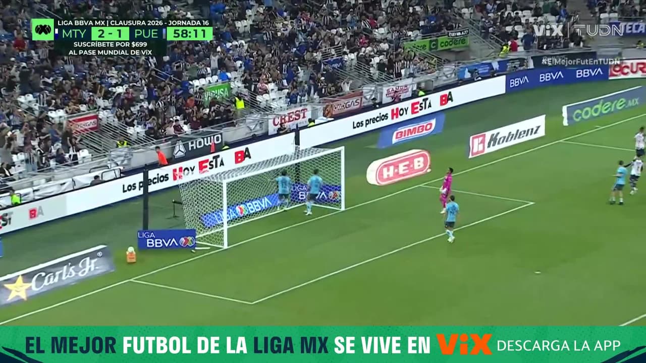 ¡GOLAZO DE RAYADOS... ANULADO POR FUERA DE JUEGO! Obra de arte del Tecatito que no sube al marcador