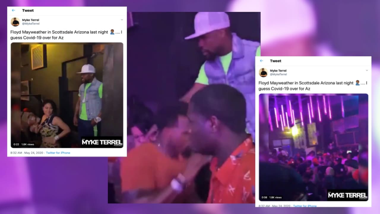Graban a Floyd Mayweather en un bar repleto de gente en Arizona, en plena crisis del coronavirus