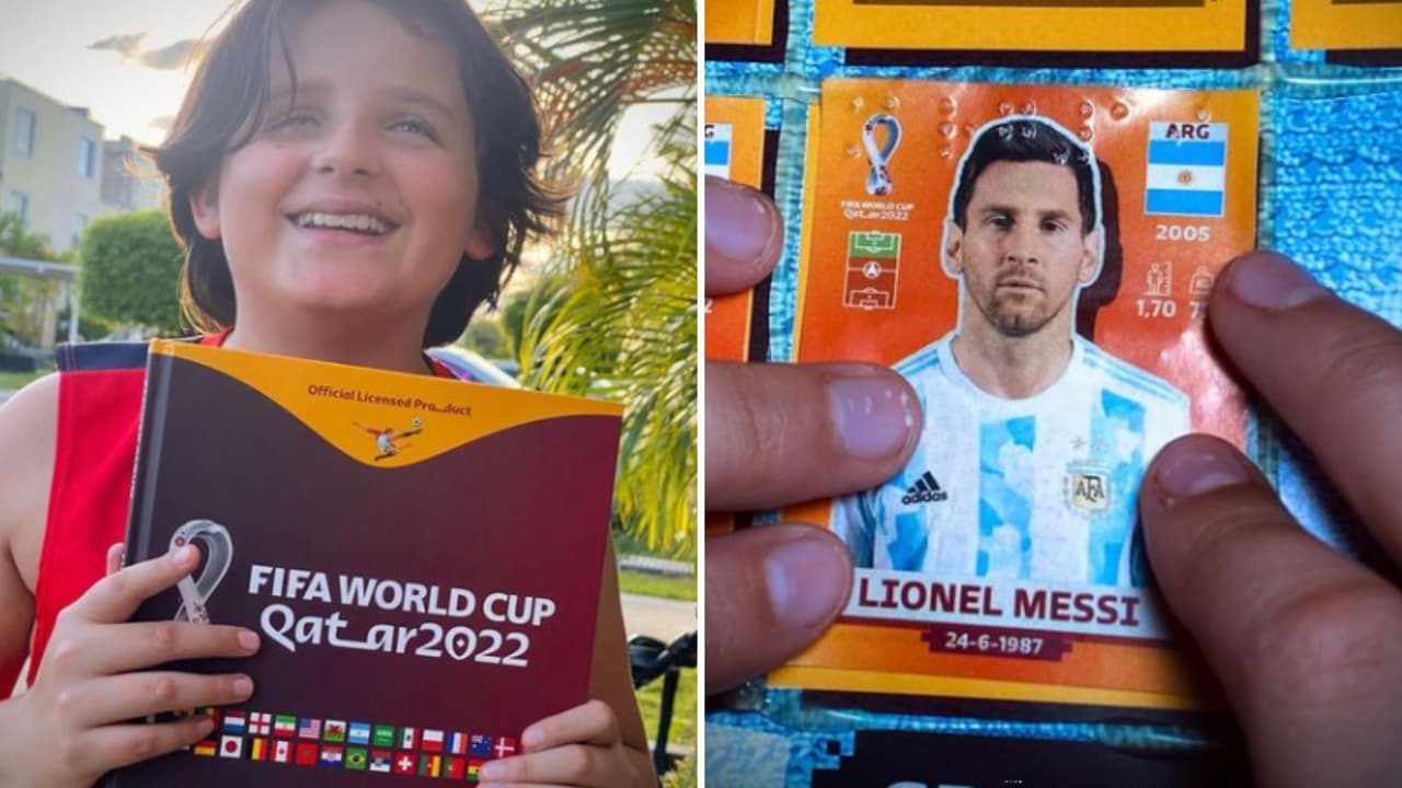  Niño ciego adaptó el álbum del Mundial Qatar 2022 a braille y el resultado impactó a Internet
