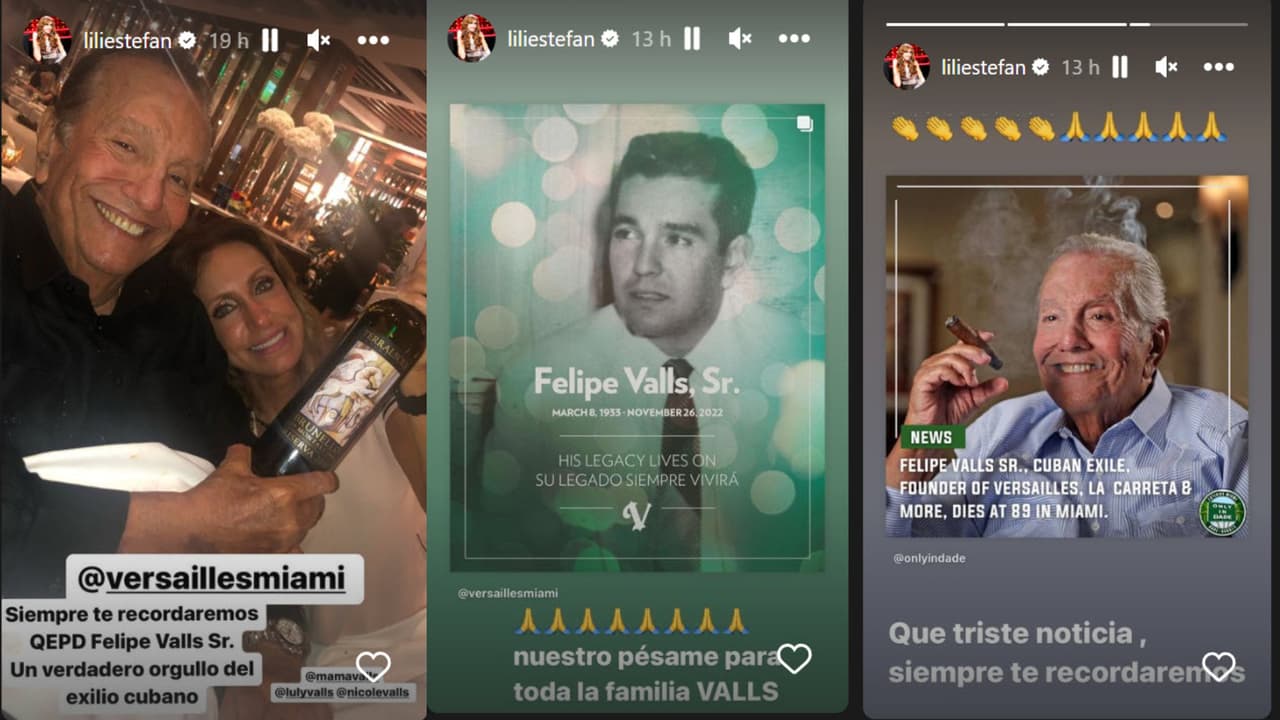 Lili Estefan honró la memoria de su amigo Felipe Valls tras conocer acerca de su muerte.