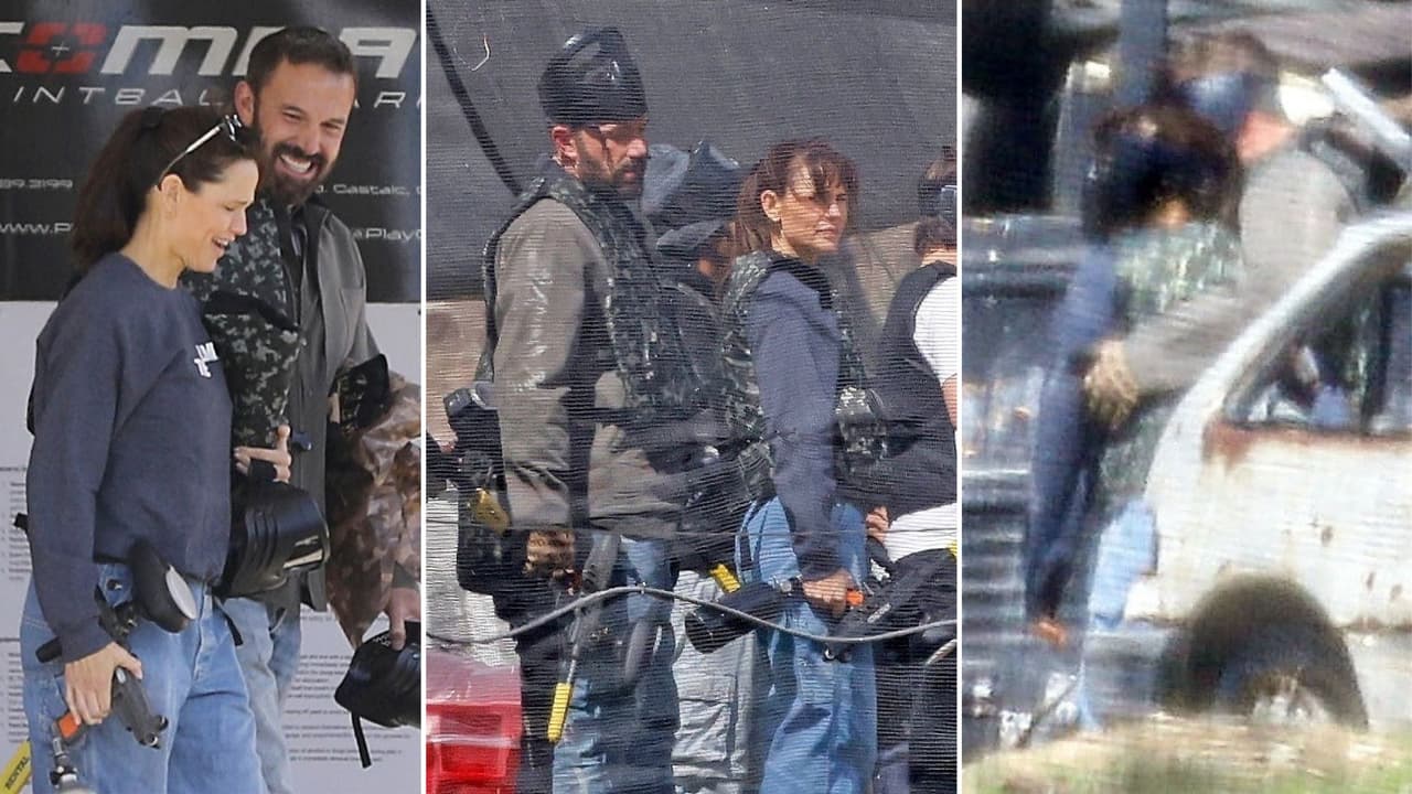 Ben Affleck y Jennifer Garner juntos durante un partido de ‘paintball’ el domingo 2 de marzo.
