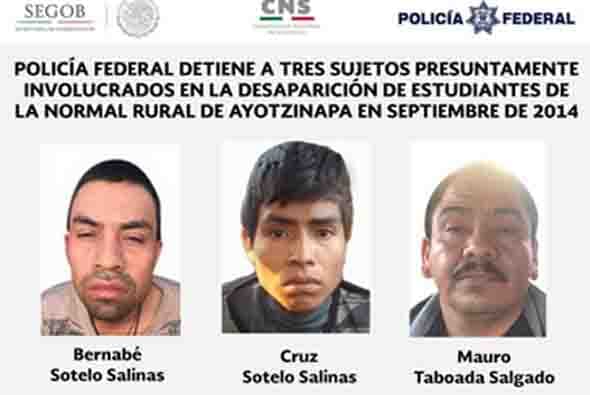 Detenidos por el caso Ayotzinapa.