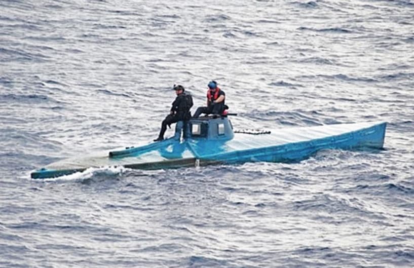 Desde junio de 2017, la Guardia Costera de EEUU ha interceptado al menos siete embarcaciones de este tipo que transportaban casi 23,000 libras de droga por el Pacífico.