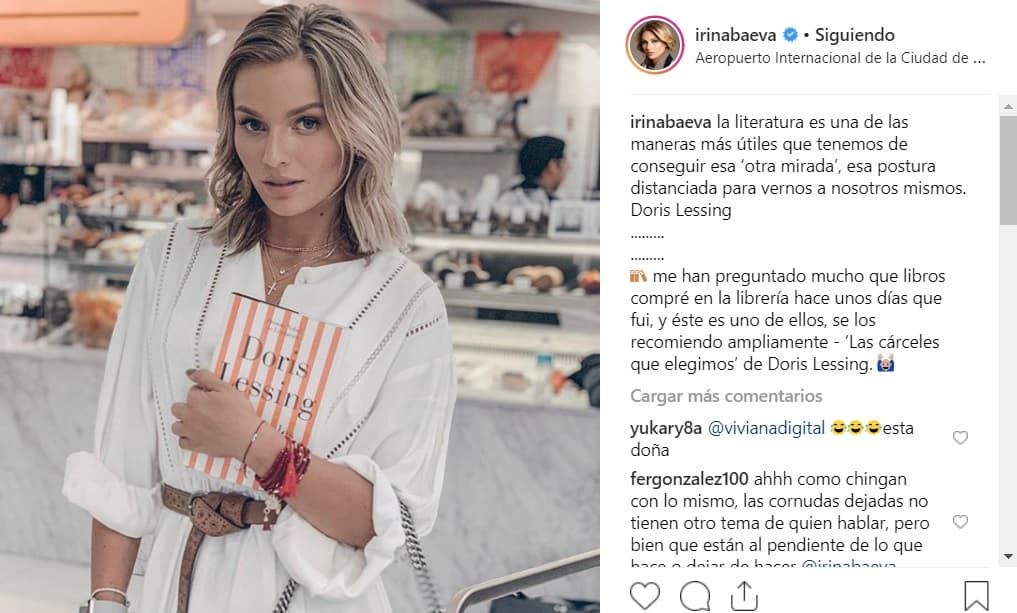 Luego que Geraldine dijo que sus hijas podrían convivir con la pareja de Gabriel Soto cuando fuera "una mujer inteligente", Irina se ha dejado ver con libros, incluso, dijo esto con una frase que atribuyó a la escritora Doris Lessing: "La literatura es una de las maneras más útiles que tenemos de conseguir esa ‘otra mirada’, esa postura distanciada para vernos a nosotros mismos".