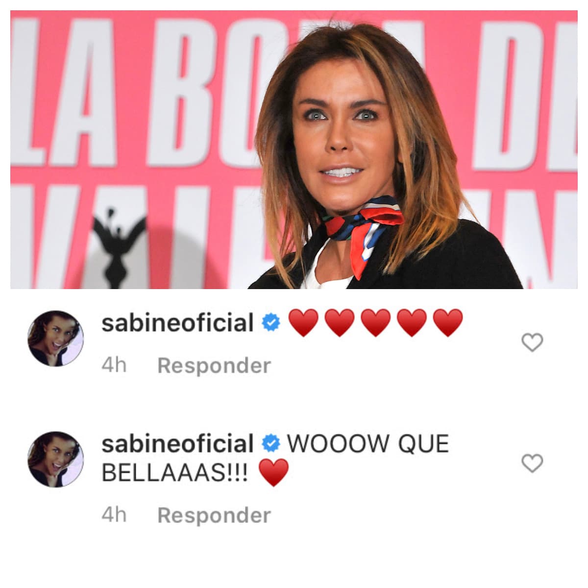La foto provocó reacciones de algunos famosos como fue el caso de 
<b><a href="https://www.univision.com/famosos/sabine-moussier-confiesa-que-penso-en-el-suicidio-cuando-supo-que-padecia-una-delicada-enfermedad-fotos" target="_blank">Sabine Moussier</a></b>, quien les escribió: "¡Wow, qué bellas!". 
<br>