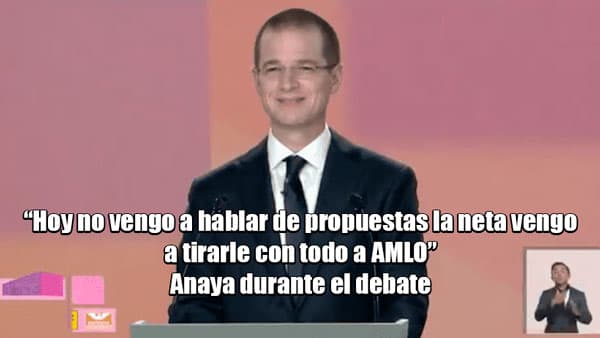 Empezando por los otros candidatos a la presidencia.