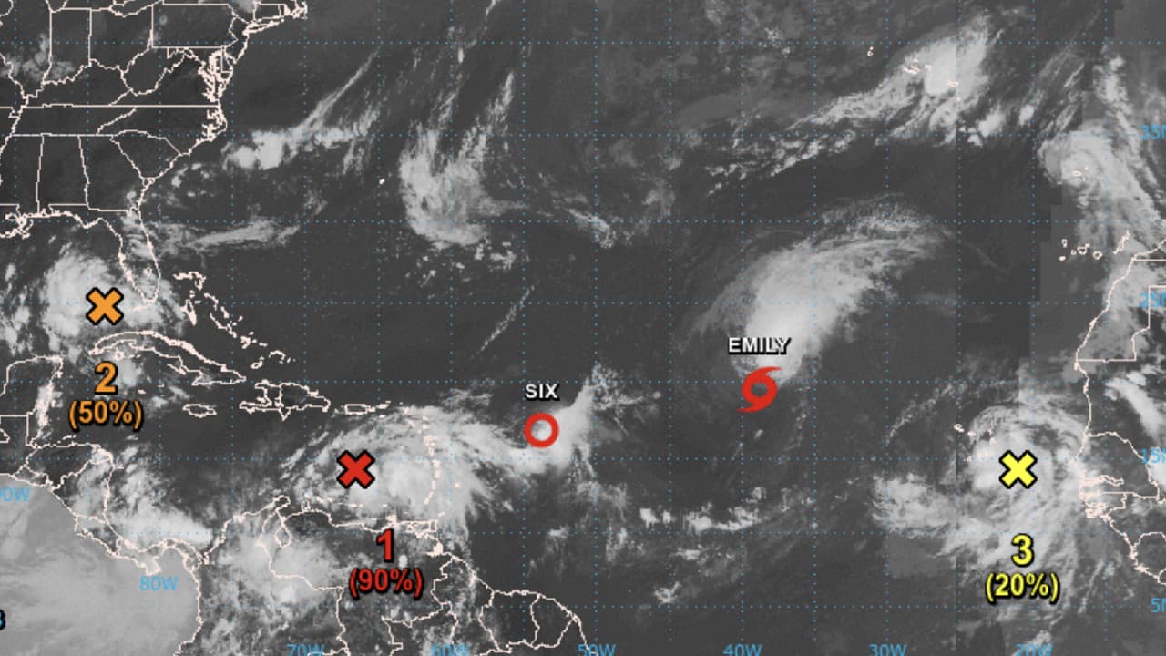 Autoridades del condado Harris vigilan avance de la tormenta tropical Emily que se formó en el Atlántico