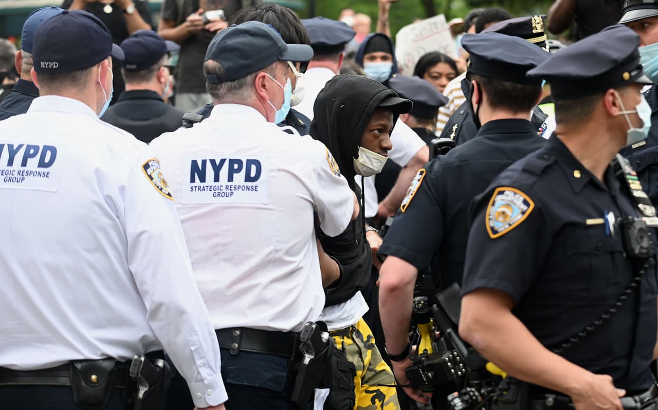 Protestas en Manhattan tras la muerte de George Floyd.