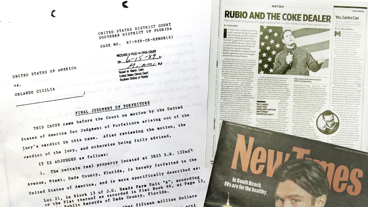 Salen a la luz nuevos detalles de la investigación de narcotráfico que salpicó a la familia de Marco Rubio