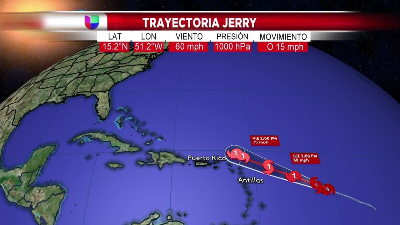 Jerry se convierte en el cuarto huracán de la temporada