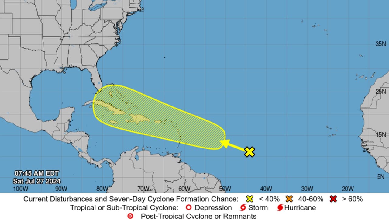 Un disturbio tropical avanza en ruta hacia el caribe y podría despertar la temporada de huracanes