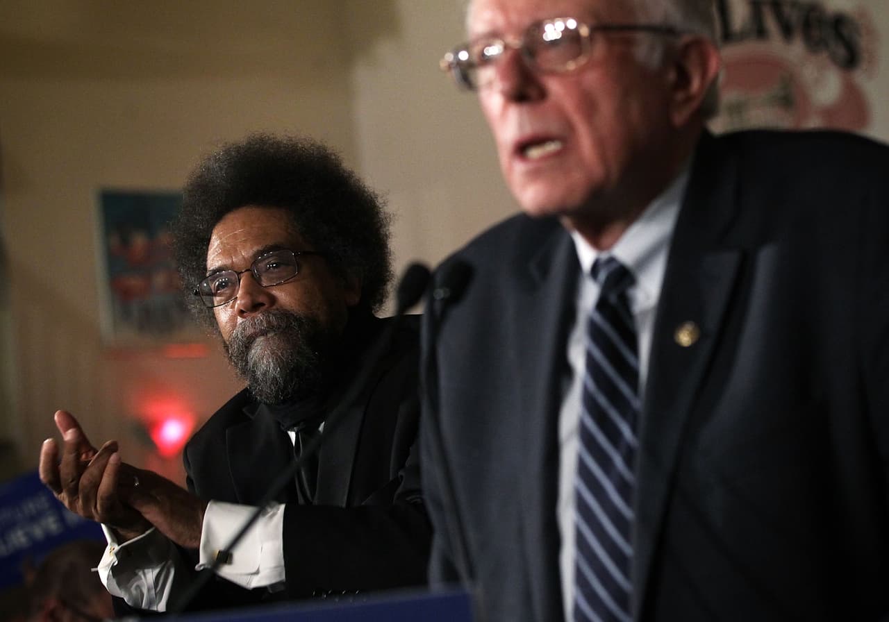 Cornel West y Bernie Sanders