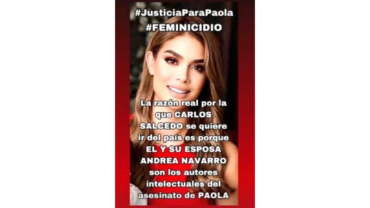 Madre de Carlos Salcedo acusa a su hijo de la muerte de Paola.