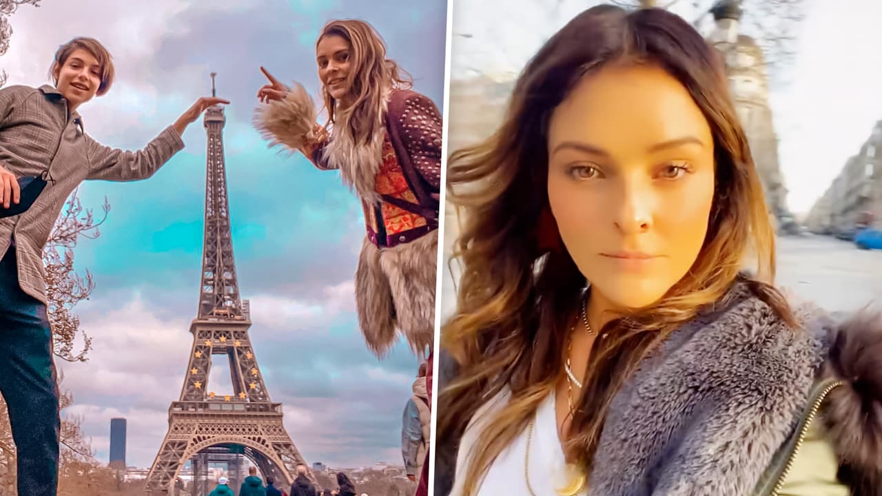 Grettell Valdez viaja a París con su hijo Santino Borghetti después de su cirugía