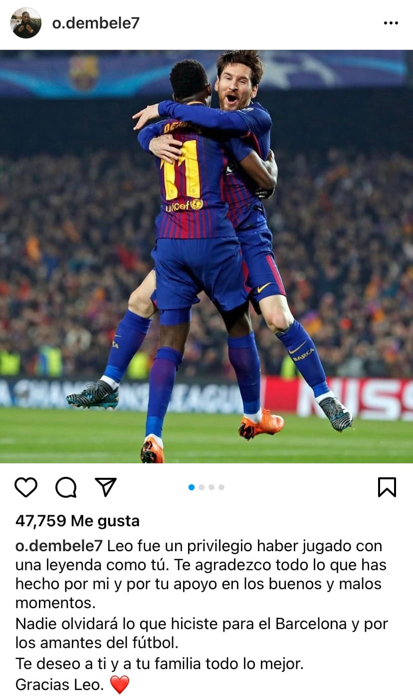 Se termina un ciclo histórico dentro del futbol y las redes sociales se inundan con mensajes de apoyo y despedida para Lionel Andrés Messi Cuccitini.