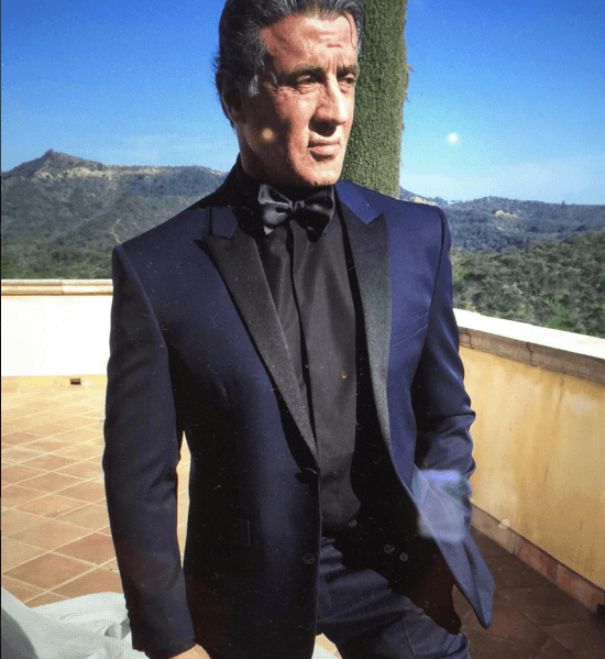 Silvester, emocionado por la gran noche y se veía muy bien.