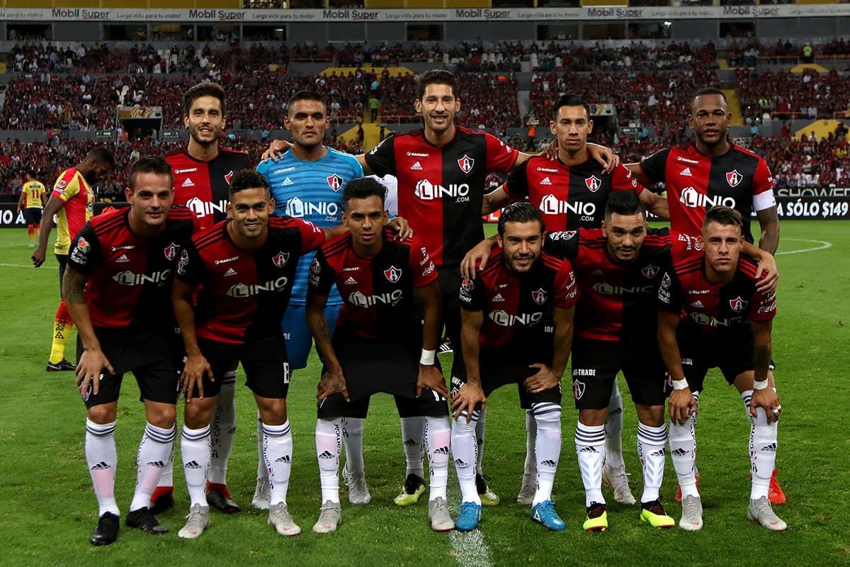 Los jugadores de Atlas posaron antes del inicio del partido.