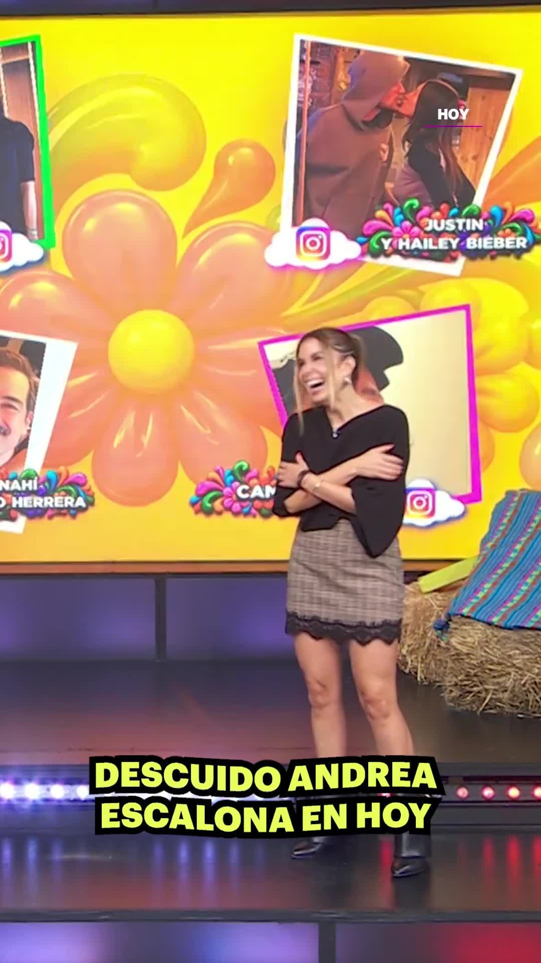 Descuido de #AndreaEscalona en #Hoy