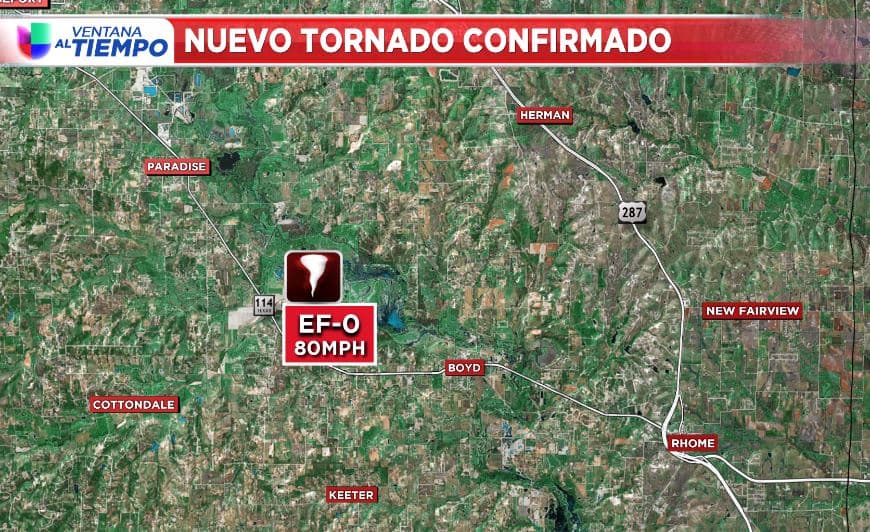 Nuevo tornado es confirmado en el norte de Texas
