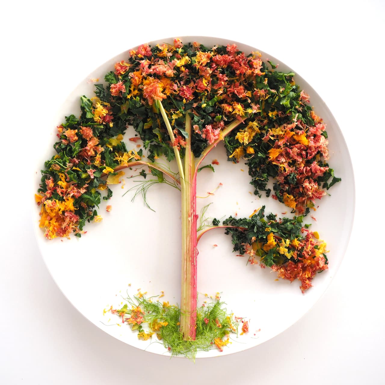 Lo que la joven artista hace con plantas, vegetales y frutas, ¡es hermoso y delicioso!