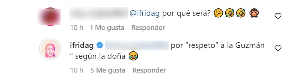 Según la cantante, Niurka lo habría hecho "por 'respeto' a 'La Guzmán'".
<br>