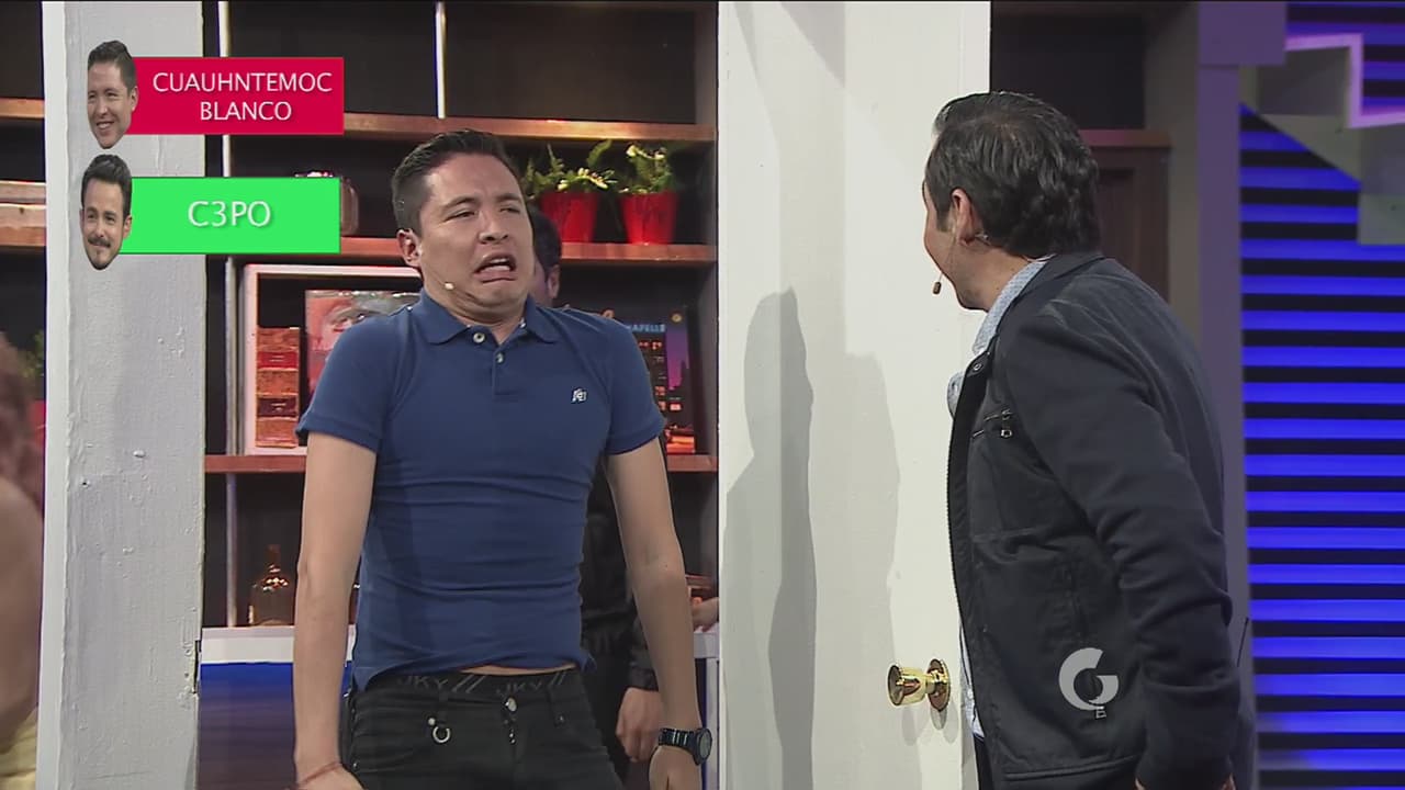 Armando hizo una graciosa imitación del jugador Cuauhtemoc Blanco.