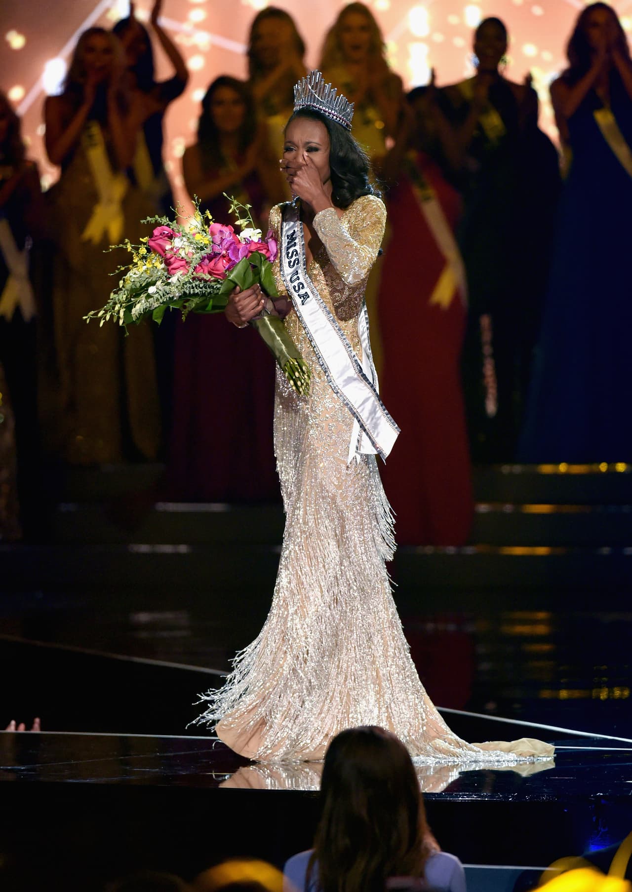 Su primer desfile como Miss USA.