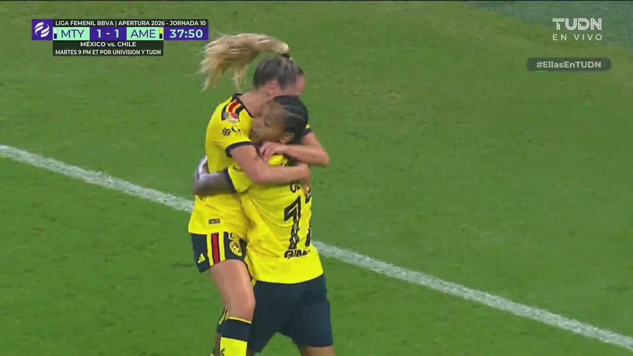 ¡América lo empata! Irene Guerrero impacta para el 1-1 en el marcador