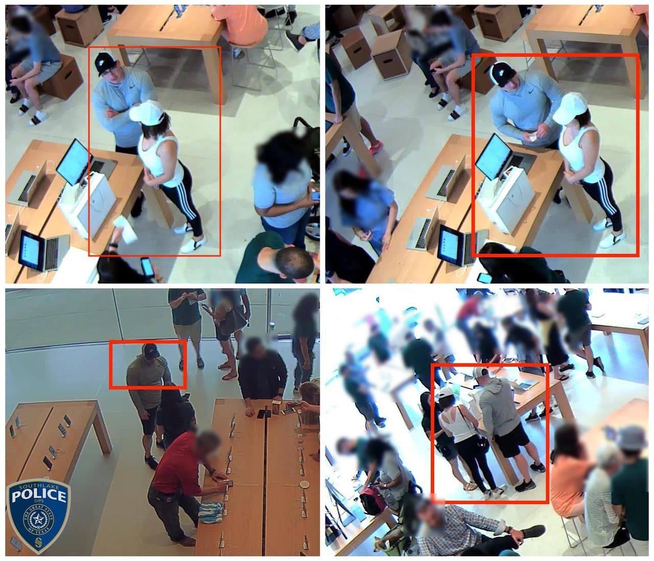 El Departamento de Seguridad Pública de Southlake pide ayuda del público para dar con estos sospechosos.
<br>