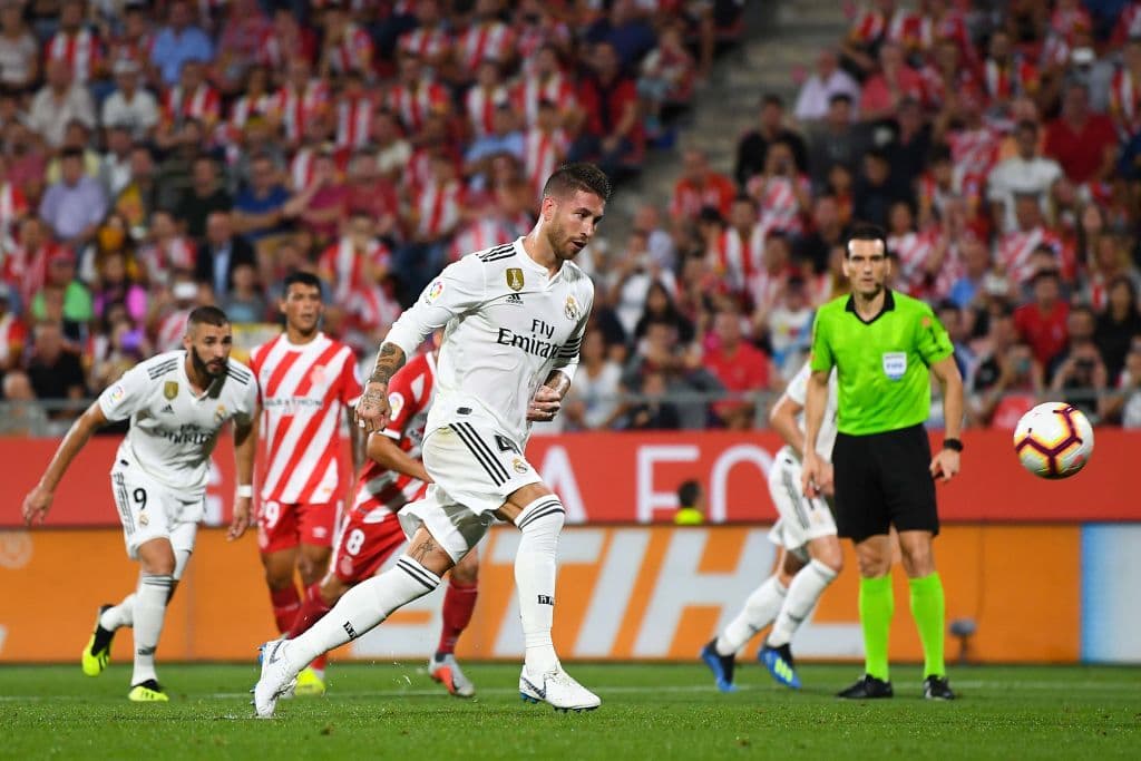 Sergio Ramos demostró que es el dueño de los penaltis tras la salida de Cristiano Ronaldo y marcó la igualdad al minuto 39 del primer tiempo.