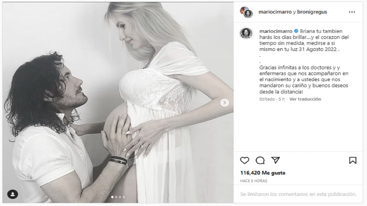 Mario Cimarro revela que ya es papá.
