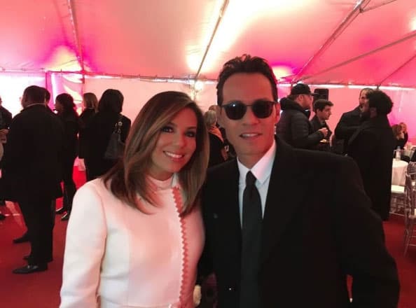 Marc junto a Eva Longoria, otra superestrella invitada a la ceremonia de los Obama.