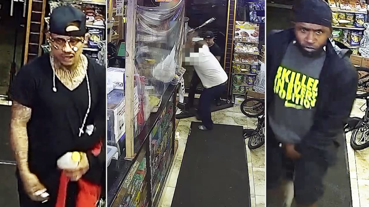 Video: Sujetos golpean varias veces con un bate a trabajador de bodega en Manhattan durante un robo
