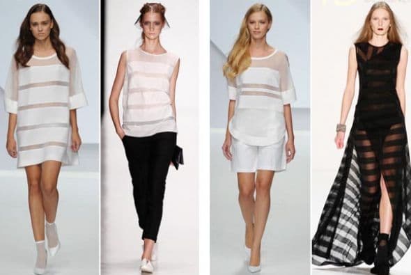 Sensualmente discretas, las rayas translúcidas llegan esta temporada para ser lo má 'in' en transparencias.