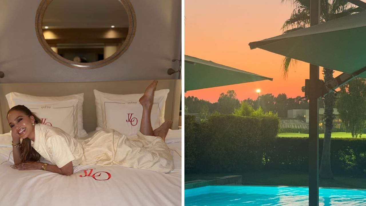 Jennifer López en el hotel de Turquía.