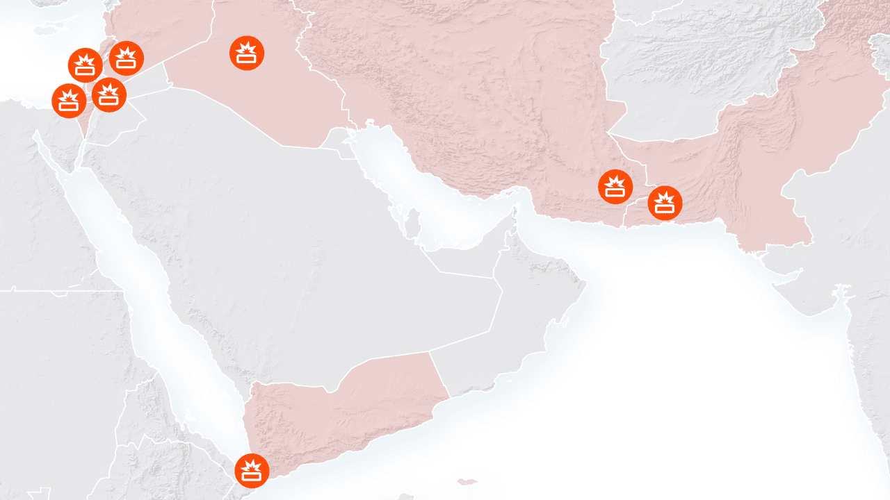 En clave gráfica: el mapa de los conflictos de Medio Oriente