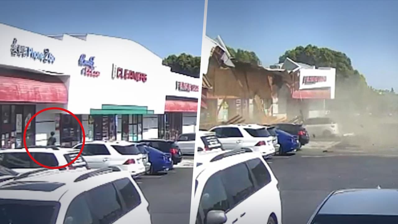 “Se sintió como un terremoto”: derrumbe en centro comercial quedó grabado en video