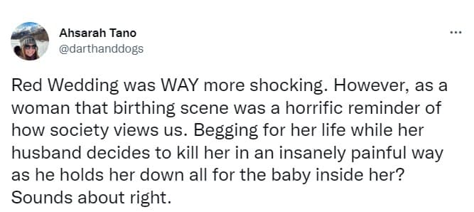 Red Wedding vs parto de Aemma Arryn