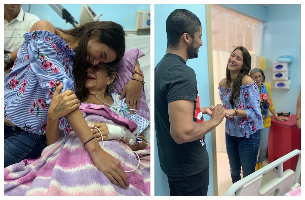 “Quería que mi abuelita me viera casada”: boda en la sala de un hospital