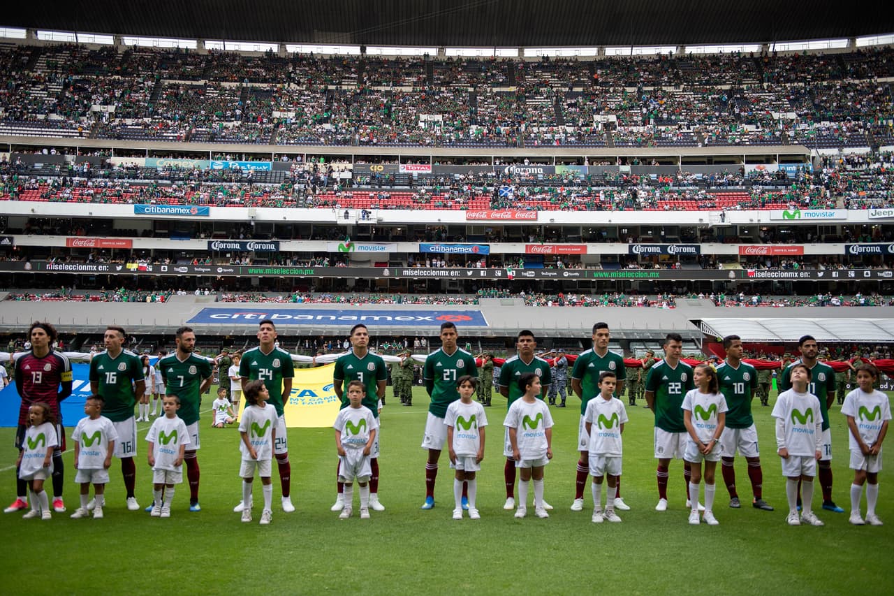 Foto de accion del partido de despedida de la Seleccion Mexicana de Futbol contra Escocia de cara al Mundial de Rusia 2018 desde el Estadio Azteca, en la Ciudad de México. EN LA FOTO: Action photo of the farewell match of the Mexican Soccer Team against Scotland for the 2018 World Cup from the Azteca Stadium, in Mexico City. IN THE PHOTO: