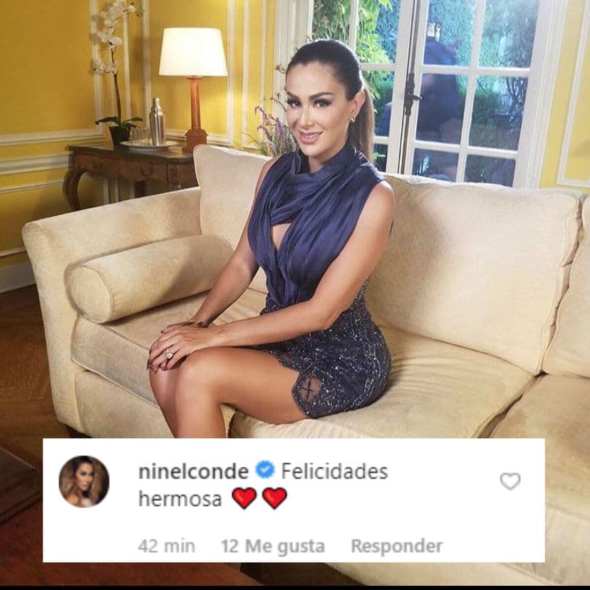 La cantante y actriz Ninel Conde aprovechó la ocasión para felicitar a Claudia.