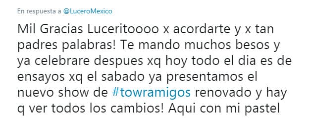Manuel Mijares no tardó en contestar a la felicitación de Lucero.