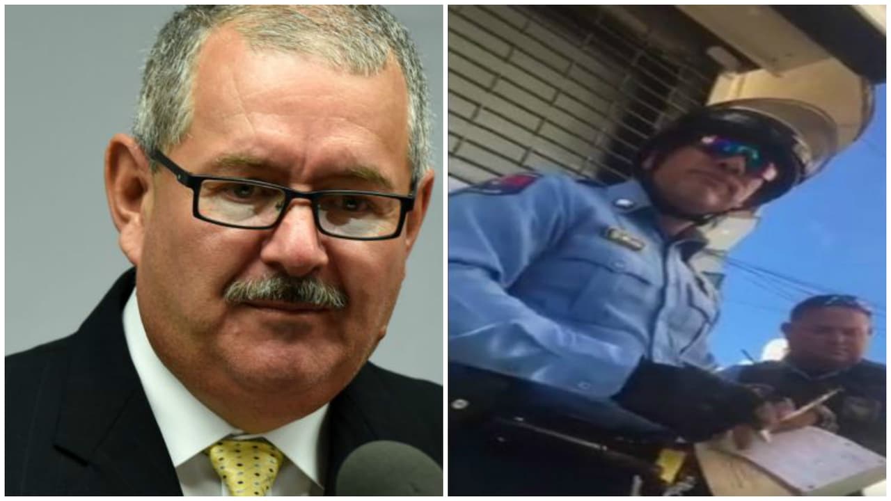 Suspenden guardia que daba boleto, amenazaba con pegarle tiro al infractor si lo volvía a ver y le hablaba malo