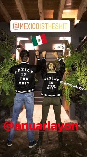 Mientras que el actor compartió con sus seguidores en Instagram esta postal donde él y Angelique lucen el vestuario utilizado para la celebración mexicana.