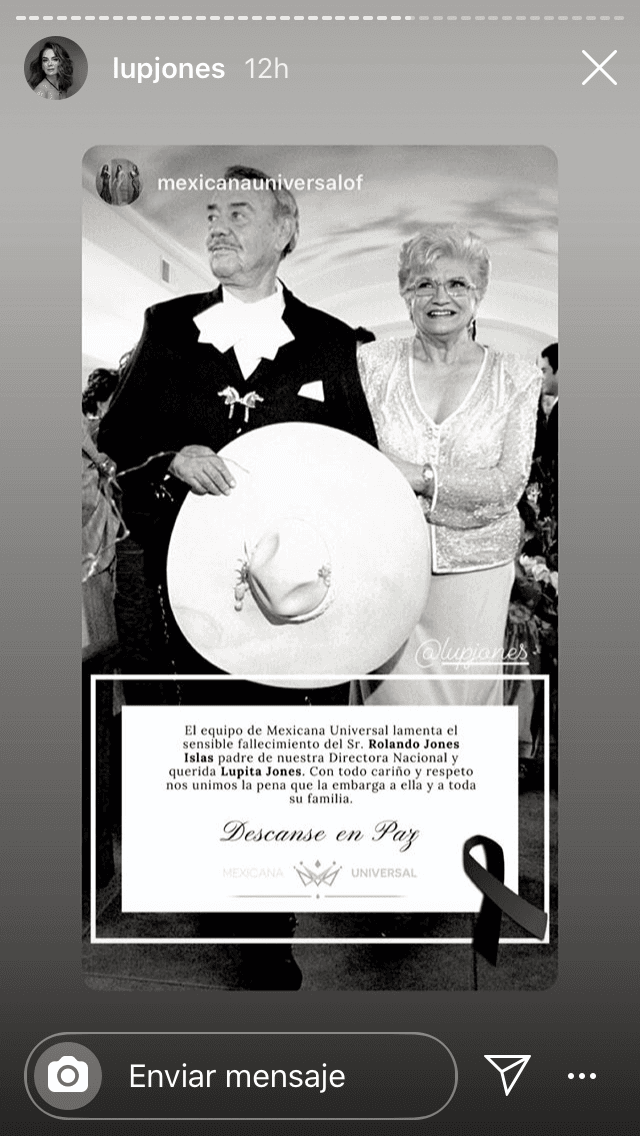 Lo que sí ha hecho es compartir las distintas esquelas y condolencias que ha recibido en las últimas horas. 
<br>