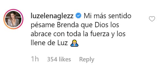 La actriz Luz Elena González, madre de dos hijos, les dio el pésame.