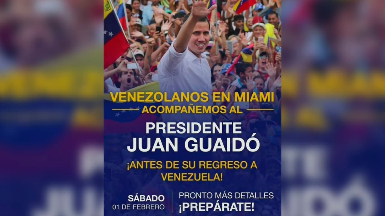 Presidente interino de Venezuela Juan Guaidó visita Miami