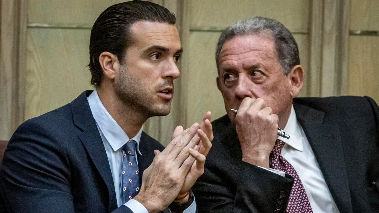 Pablo Lyle en la primera audiencia del juicio en donde se le acusa por el delito de homicidio involuntario.